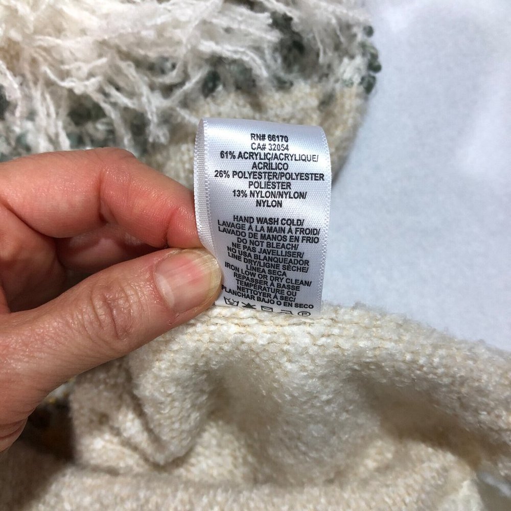 NEW Anthropologie Anthro Womens One Size Ivory Chunky Open Cardigan NWT $120 - Picture 12 of 12